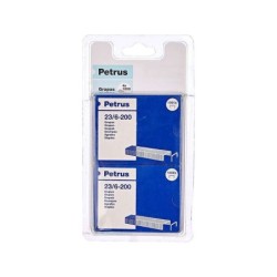 Petrus Confezione da 4 scatole da 1000 punti metallici 23/6-200 rame - fino a 20 fogli - perno da 6 mm