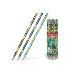 Erichkrause Lapiz de Grafito Triangular con Goma de Borrar - Avocado HB - Color Verde