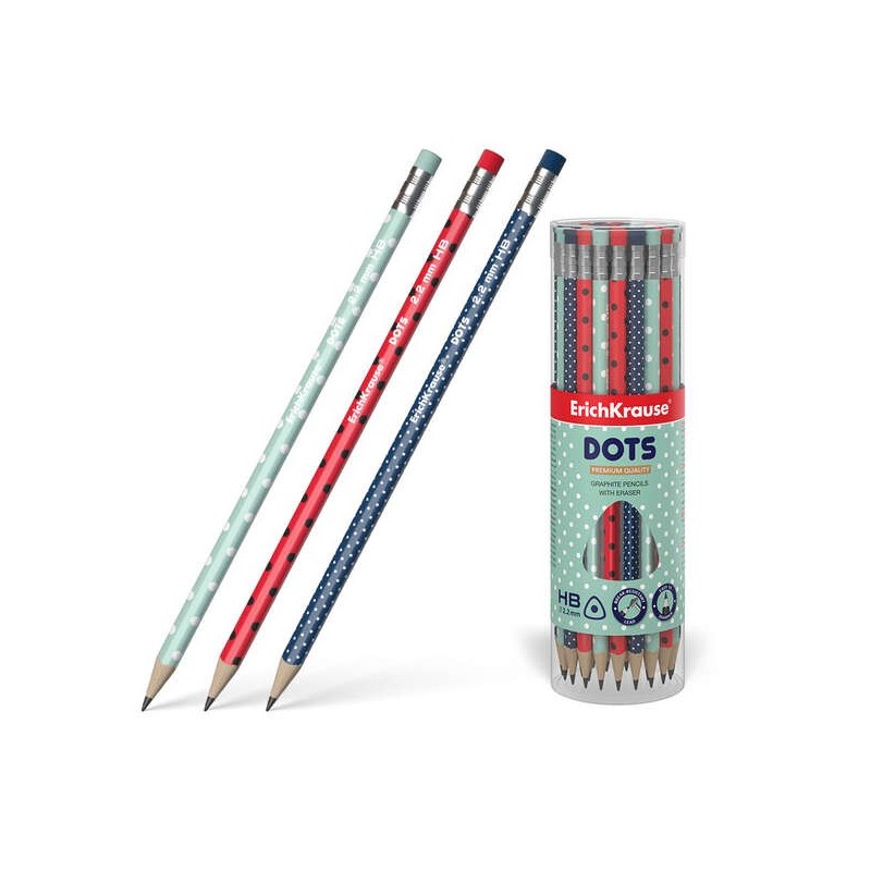 Matita triangolare in grafite Erichkrause con gomma - HB - Colore nero 42pz 42pz Matita triangolare in grafite Erichkrause con gomma - HB - Colore nero 42pz 42pz