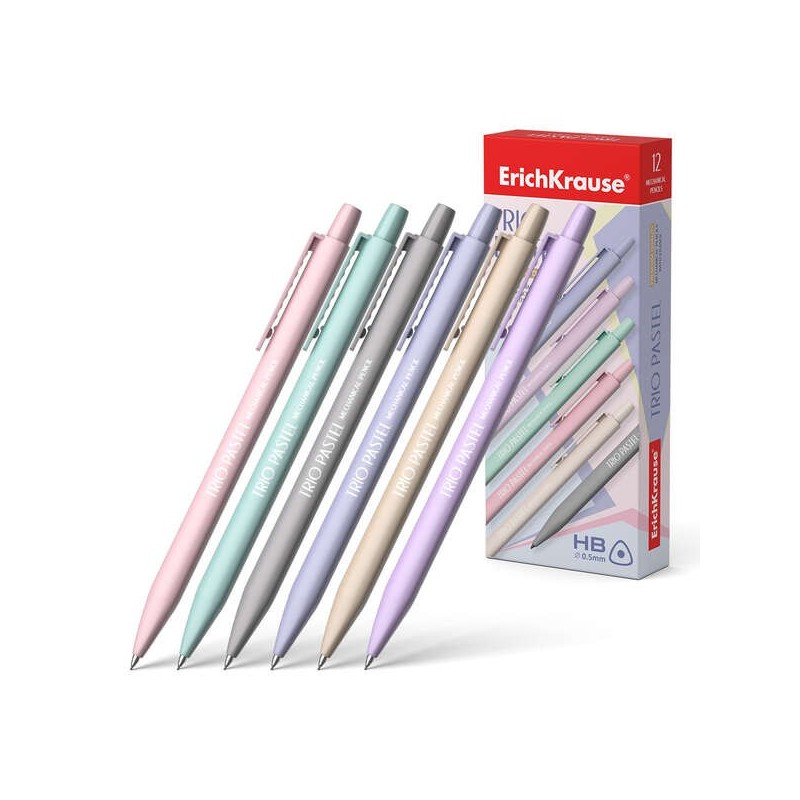 Matita meccanica Erichkrause Trio Pastel 05 mm - Colore pastello 12pz 12pz Matita meccanica Erichkrause Trio Pastel 05 mm - Colore pastello 12pz 12pz