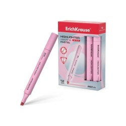 Erichkrause Visioline V-17 Pastel - Marcador de Texto - Punta Biselada - Tinta a Base de Agua - Color Rosa