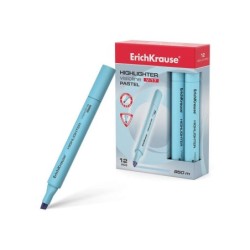 Erichkrause Visioline V-17 Pastel - Marcador de Texto con Punta Biselada - Tinta Fluorescente a Base de Agua - Color Azul
