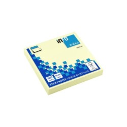 Global Notes inFO Bloc de 100 Notas Adhesivas 75 x 75mm - Certificacion FSC? - Color Amarillo