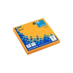 Global Notes inFO Blocco brillante da 80 foglietti adesivi 75 x 75 mm - Certificazione FSC? - Arancia