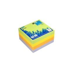 Global Notes inFO Cubo da 400 foglietti adesivi 75 x 75 mm - Certificazione FSC? - Colori giallo, viola, arancione e verde