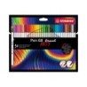 Stabilo Pen 68 Brush Arty Confezione da 30 pennarelli - Punta a pennello - Inchiostro a base d'acqua - Colori assortiti