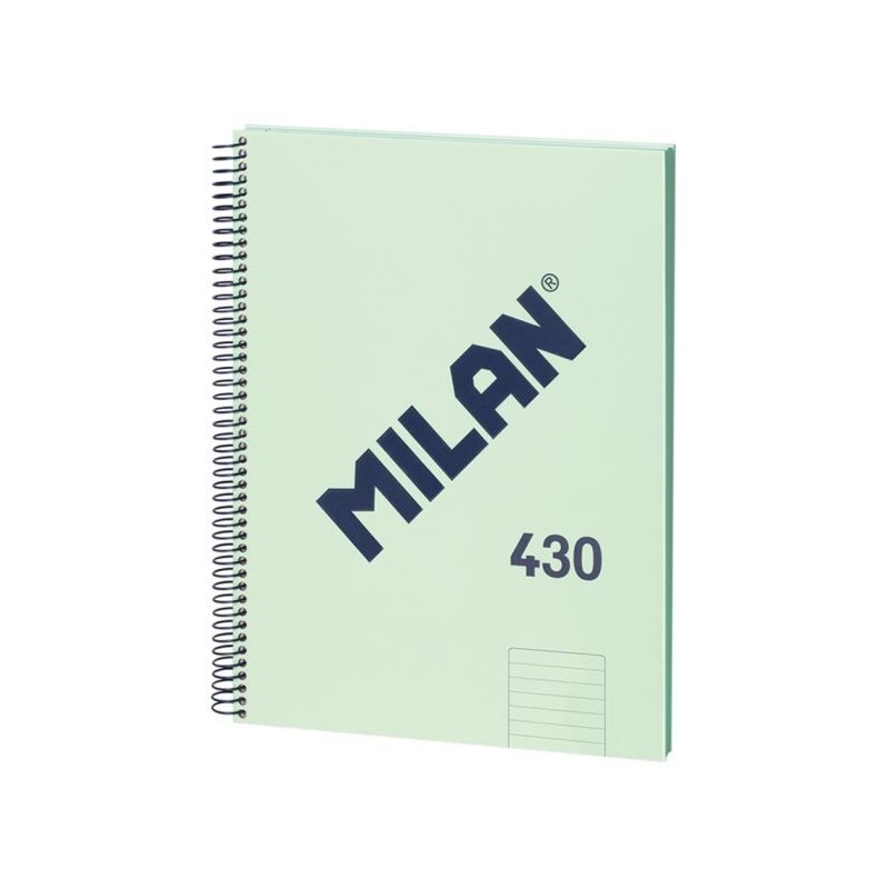 Quaderno Spirale Serie Milano 1918 Formato A4 Righe 7mm - 80 Fogli da 95 gr/mq - Microperforato, 4 Fori - Colore Verde Quaderno Spirale Serie Milano 1918 Formato A4 Righe 7mm - 80 Fogli da 95 gr/mq - Microperforato, 4 Fori - Colore Verde
