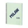Quaderno Spirale Serie Milano 1918 Formato A4 con Reticolo 5x5mm - 80 Fogli da 95 gr/mq - Microperforato, 4 Fori - Colore Verde