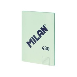 Milan Serie 1918 Libreta Encolada Formato A4 Pautado 7mm - 48 Hojas de 95 gr/m2 - Microperforado - Tapa Blanda - Color Verde