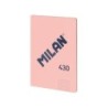 Milan Serie 1918 Libreta Encolada Formato A4 Cuadricula 5x5mm - 48 Hojas de 95 gr/m2 - Microperforado - Tapa Blanda - Color Rosa
