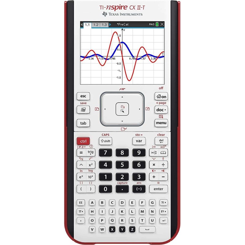 Texas Instruments TI-Nspire CX II-T Calculadora Gráfica Digital a Color Blanco, E/D/I/NL/P/F Texas Instruments TI-Nspire CX II-T Calculadora Gráfica Digital a Color Blanco, E/D/I/NL/P/F