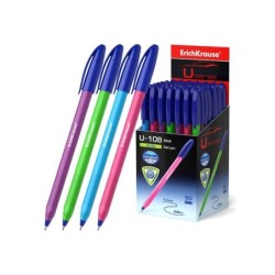 Penna a sfera Erichkrause U-108 Neon Stick 1.0 - Tecnologia Ultra Glide - Colore blu 50pz 50pz