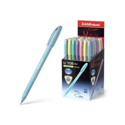 Erichkrause Boligrafo U-108 Pastel Stick 1.0 - Ultra Glide Technology - Tinta Azul