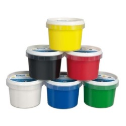 Milano Confezione da 6 flaconi di pittura a dita - 100 ml - Facile applicazione - Miscelabile - Colori assortiti