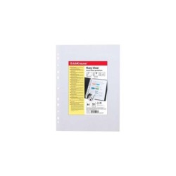 Erichkrause Confezione da 10 copertine protettive Fizzy Clear - 30 cm - A4 - Trasparente