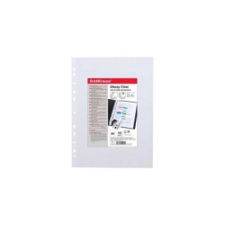 Erichkrause Confezione da 10 copertine protettive trasparenti lucide - 60 cm - A4 - Trasparente