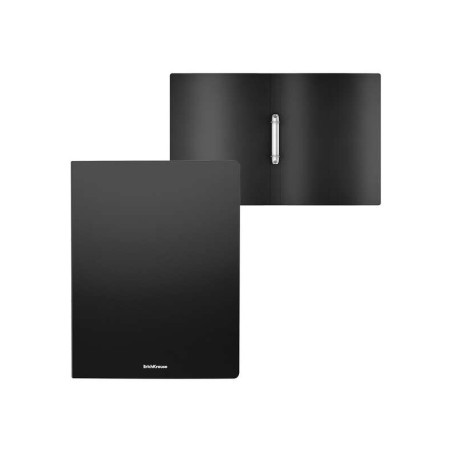 Cartelle ad anelli Erichkrause Matt Classic - 2 anelli da 24 mm - formato A4 - colore nero 4pz 4pz