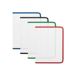 Erichkrause Pack de 4 Carpetas con Cremallera Matt Clear - A4+ - Color Rojo