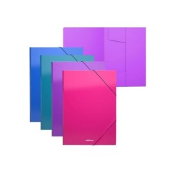 Erichkrause Pack de 4 Carpetas Solapas Matt Vivid A4 - Fabricadas en Polipropileno - Colores Surtidos