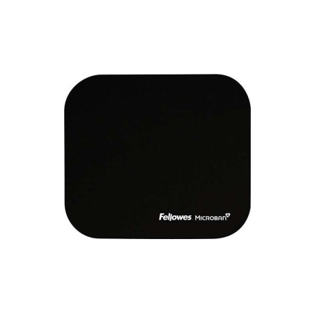 Fellowes Alfombrilla para Raton con Microban - Proteccion Antibacteriana - Base de Goma - 23.2x19.9cm - Color Negro