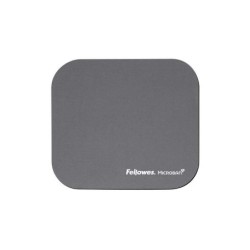 Fellowes Alfombrilla para Raton con Microban - Proteccion Antibacteriana - Base de Goma - 23.2x19.9cm - Color Gris