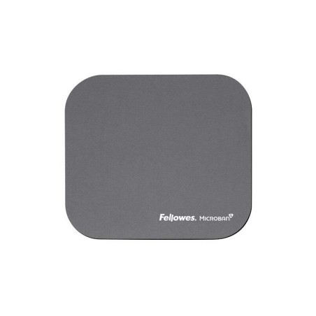 Tappetino per mouse Fellowes con Microban - Protezione antibatterica - Base in gomma - 23,2x19,9 cm - Colore grigio