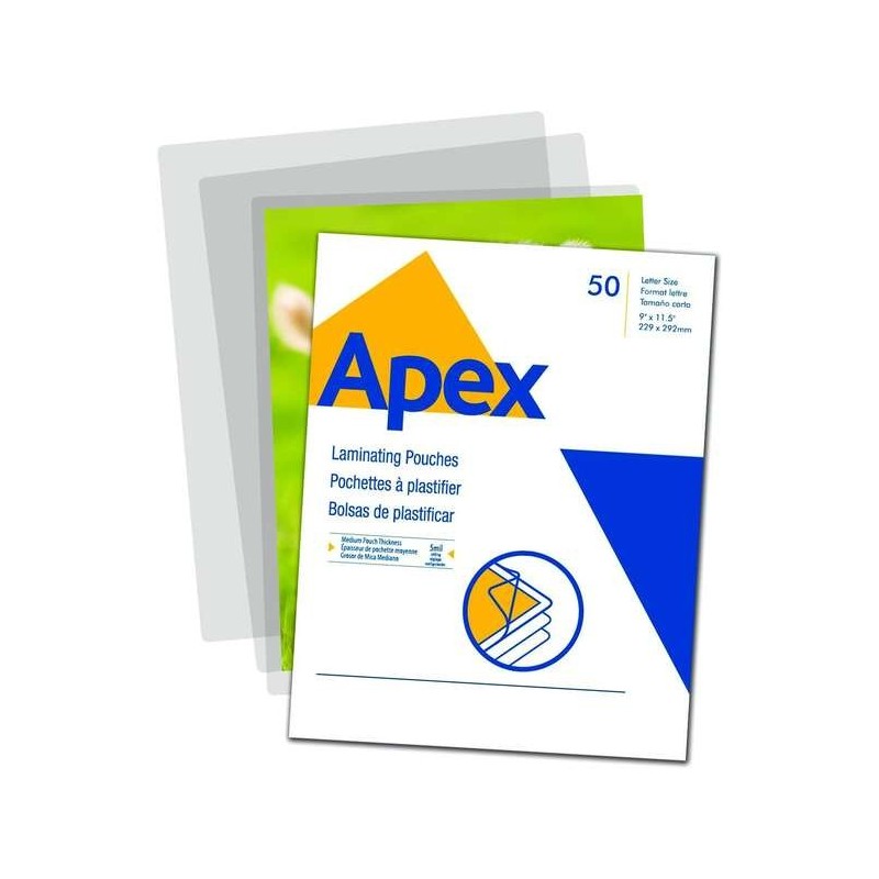 Fellowes Apex Confezione da 100 maniche di plastificazione A3 - 125 micron - Finitura di alta qualità - Trasparente Fellowes Apex Confezione da 100 maniche di plastificazione A3 - 125 micron - Finitura di alta qualità - Trasparente