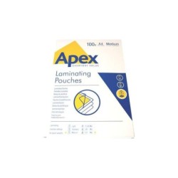 Fellowes Pack de 100 Fundas para Plastificar Brillo A4 - 125 Micras - Resistente al Agua - Transparente