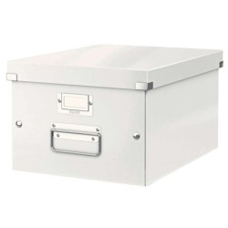 Leitz Click &amp; Store Wow scatola portaoggetti media - Montaggio facile e veloce - Manici in metallo - Cartoncino bianco - Eff