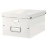 Leitz Click &amp; Store Wow scatola portaoggetti media - Montaggio facile e veloce - Manici in metallo - Cartoncino bianco - Eff