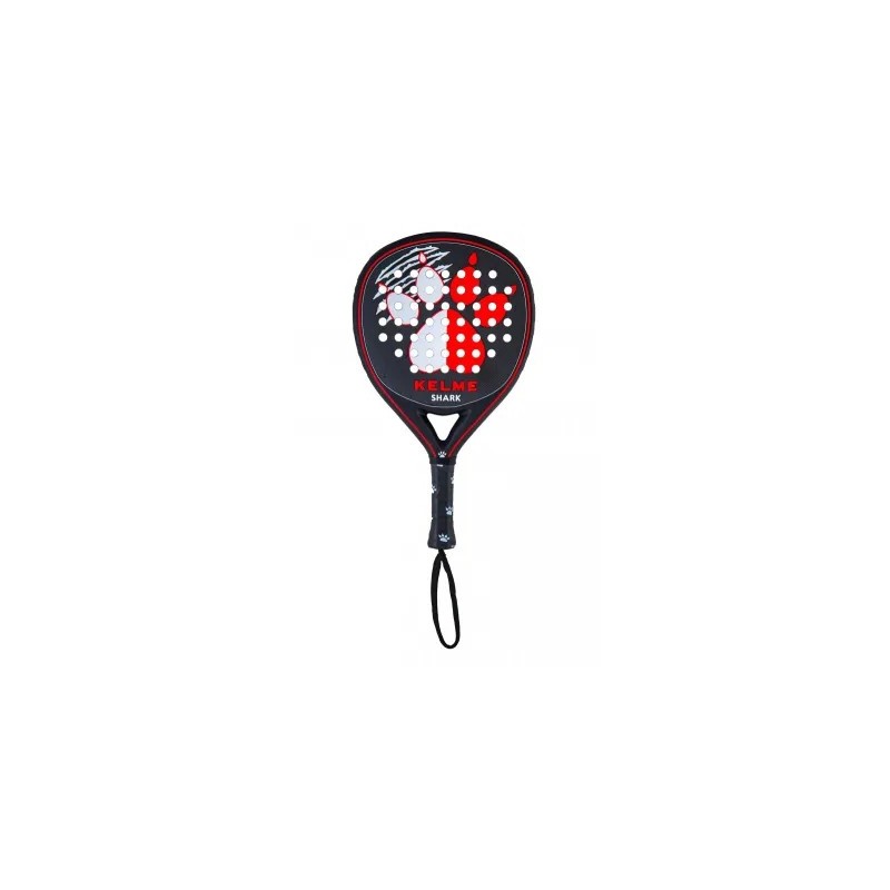 Racchetta da paddle Kelme Shark - Forma mista - Telaio 100% carbonio - Faccia 100% fibra di carbonio - Nucleo in Eva Xtra Soft Racchetta da paddle Kelme Shark - Forma mista - Telaio 100% carbonio - Faccia 100% fibra di carbonio - Nucleo in Eva Xtra Soft