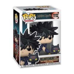 Funko Pop Animation Jujutsu Megumi Fushiguro con cane - Figura in vinile - Altezza 9,5 cm circa.