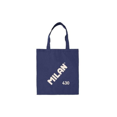Borsa tote Bag in stoffa serie Milano 1918 - Dimensioni 50x38x41 cm - Manico lungo 27 cm - Tessuto 'Ripstop' - Colore Blu scuro