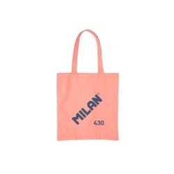 Borsa Tote Bag in Stoffa Serie Milan 1918 - Dimensioni 50x38x41cm - Manico Lungo 27cm - Tessuto 'Ripstop' - Colore Rosa
