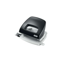 Perforatrice piccola Petrus 80 - Fino a 16 fogli - Segni di formato - Svuotamento facile - Perforatori da 5,5 mm - Colore nero