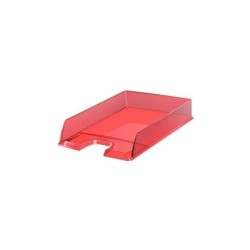 Esselte Europost Bandeja Portadocumentos - Plastico Transparente - Formato Vertical - A4 - Color Rojo