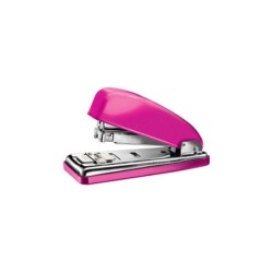 Petrus 226 Grapadora Metalica - Hasta 30 Hojas - Grapado Cerrado, Abierto y Clavado - Color Fucsia Metalizado