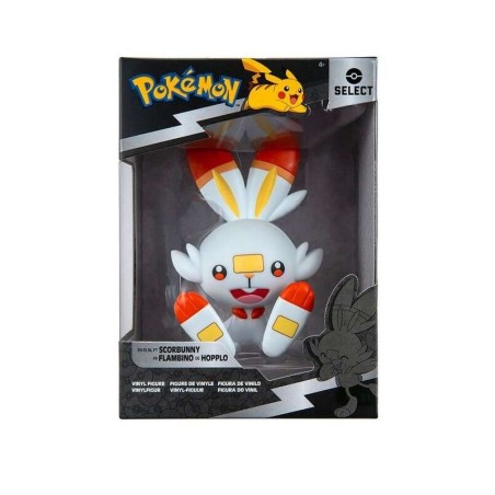 Jazwares Pokemon Scorbunny - Figura de Coleccion - Altura 10cm aprox. - Fabricada en Vinilo