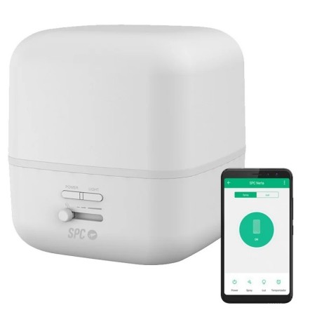 Diffusore di aromi SPC Nerta 400 ml - Durata da 11 a 26 ore - Temperatura colore RGB+W - Colore bianco