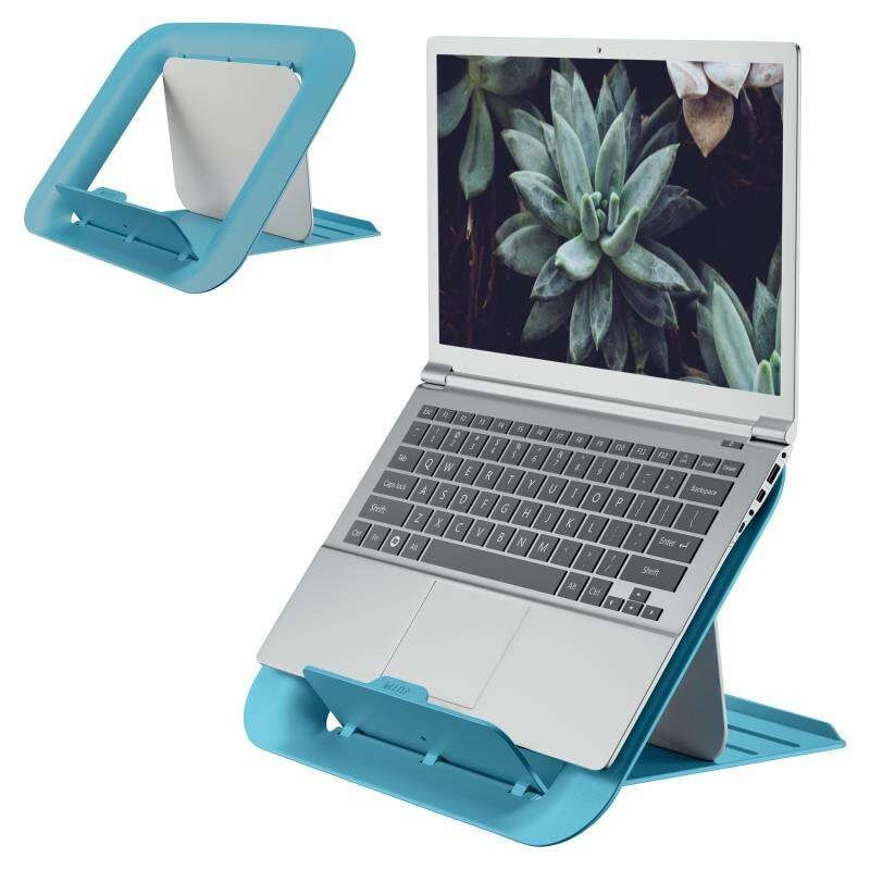 Supporto per laptop regolabile Leitz Ergo Cozy - Design ergonomico - Altezza regolabile - Colore blu Supporto per laptop regolabile Leitz Ergo Cozy - Design ergonomico - Altezza regolabile - Colore blu