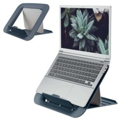 Supporto per laptop regolabile Leitz Ergo Cozy - Design ergonomico - Altezza regolabile - Colore grigio velluto