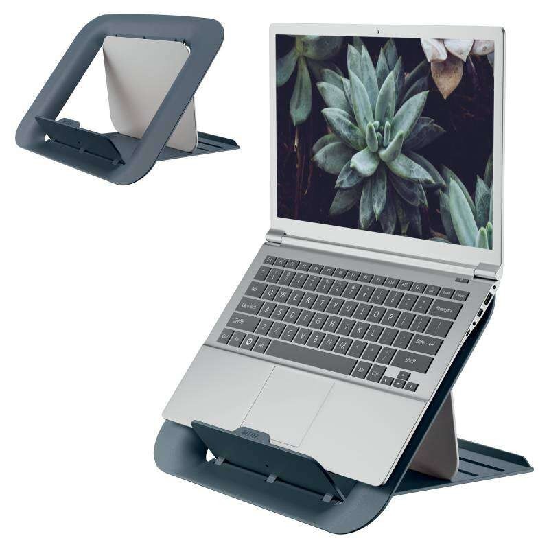 Supporto per laptop regolabile Leitz Ergo Cozy - Design ergonomico - Altezza regolabile - Colore grigio velluto Supporto per laptop regolabile Leitz Ergo Cozy - Design ergonomico - Altezza regolabile - Colore grigio velluto