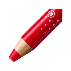 Stabilo MARKdry Marcador para Pizarra - Mina XXL de 10mm - Madera 100% Certificada PRFC - Color Rojo