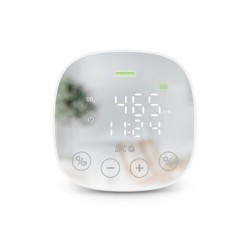 SPC CO2 Air Quality Medidor de CO2 con Alarma Visual y Sonora - Tambien Registra Temperatura y Humedad - Pantalla LED