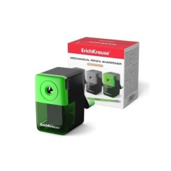 Temperamatite meccanico Erichkrause con deposito - Contenitore grande per trucioli - Meccanismo di bloccaggio - Colori assortiti
