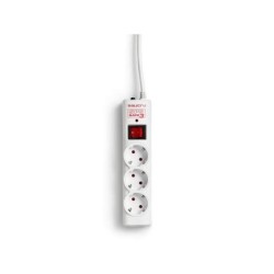 Presa Multipresa Salicru SPS SAFE 3 Protezioni Elettriche Attive di Ultima Generazione - 3 Prese Schuko - Colore Bianco