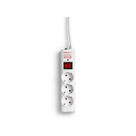 Salicru Regleta SPS SAFE 3 Protectores Electricos Activos de Ultima Generacion - 3 Tomas Schuko - Color Blanco