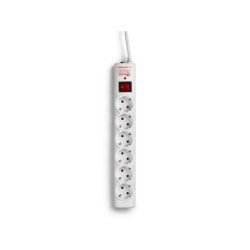 Presa Multipresa Salicru SPS SAFE 6 Protezioni Elettriche Attive di Ultima Generazione - 6 Prese Schuko - Colore Bianco