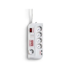 Presa Multipresa Salicru SPS SAFE Master Protezioni Elettriche Attive di Ultima Generazione - 5 Prese Schuko - Colore Bianco