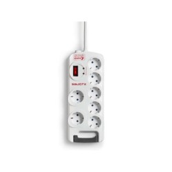 Salicru Regleta SPS SAFE 7 Protectores Electricos Activos de Ultima Generacion - 7 Tomas Schuko - Color Blanco